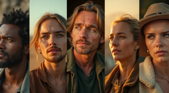 Illustration représentant un collage de scènes cinématographiques emblématiques de différentes régions francophones, incluant la France, le Québec, l'Afrique et la Belgique.