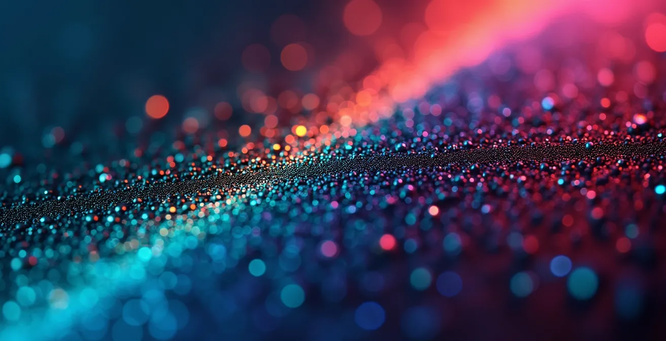 Gros plan sur des pixels d'écran montrant différentes qualités d'image