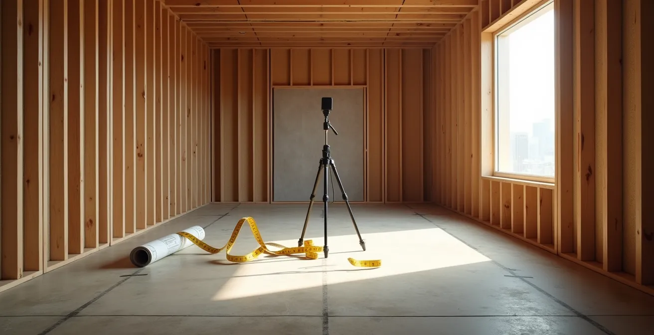 Vue architecturale en perspective d'une salle de cinéma montrant les proportions optimales