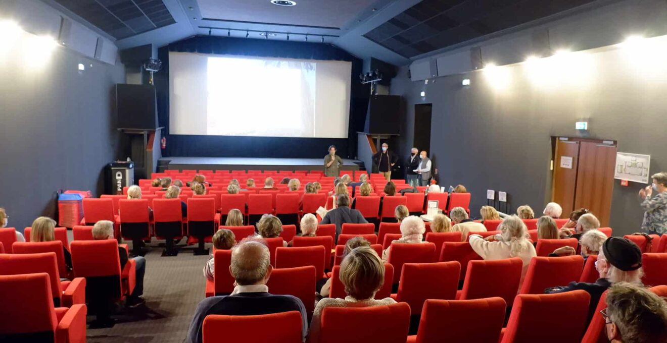 événement professionnel dans une salle de cinéma